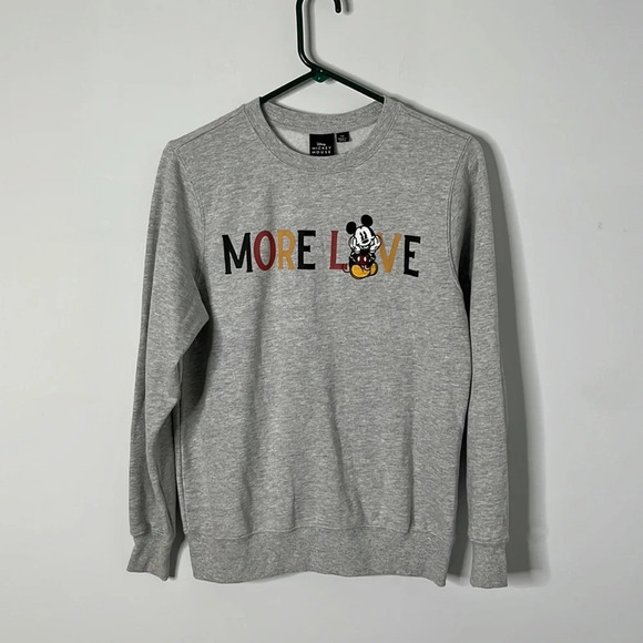 Disney “More Love” Mickey Mouse Graphic Sweater - Picture 1 of 5